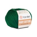 50g YarnArt Baby Cotton tmavozelená 444
