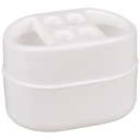 ORGANIZÁTOR NA 4 ZUBNÉ KEFKY BIELA ​​NÁDOBA KÚPEĽŇOVEJ 13x9cm