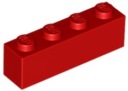 LEGO BEAM 1X4 ČERVENÉ ČÍSLO 3010 ZA 1 KUS