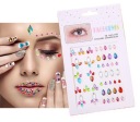 NÁLEPKY KRIŠTÁĽOV FACE ZIRCONIA DIAMANTS 3D MAKEUP EYES