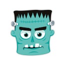 FRANKENSTEIN MONSTER PAPIEROVÁ MASKA ZELENÁ 1 ks