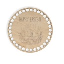 BSZ728-E Gravírovaná základňa košíka, kruh 15 cm - zajačiky