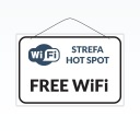 Laminovaný nápis A5 HOT-SPOT ZONE FREE WiFi