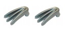 LEGO Weapon Claws Pazúry Pearl Silver Flat Silver 2 kusy 6004345 10187