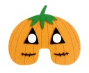 Detská mäkká halloweenska tekvicová maska ​​z plsti