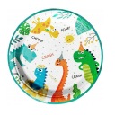 Dinosaury Papierové taniere - 17,5 cm - 6 kusov JIX
