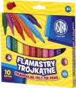 Astra trojuholníkové jumbo fixy, 10 farieb