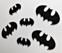 Batman 3D HDF dekorácia čierna - sada 6 ks.