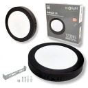 Prisadené okrúhle LED stropné svietidlo 12W 1200LM 4000K IP20 čierne