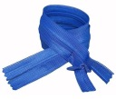 Pevný skrytý zips, modrý, 40 cm