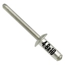 NEREZOVÝ Slepý nit A2/A2 NEREZ 4,8x10mm - 10 KS