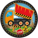 Papierové taniere DUMP TRUCK konštrukcia BIRTHDAY 8 ks