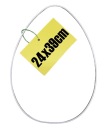 biele vajíčko vajíčko kovová dekorácia z drôtu Veľkonočná dekorácia 39/24 cm