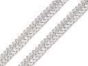 Ozdobná metalická strieborná páska 12mm 1,2cm 1m