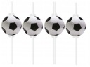 Papierové slamky Futbal 4 kusy Narodeniny