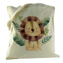 bavlnená taška PRE DETI, taška s potlačou LION