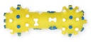 Hračka s kosťou pre psa činka píska a čistí zuby 12 cm