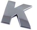ZNAK PÍSMENO CHROMOVANÉ PÍSMENO K K VEĽKÉ 5,6CM X5V03