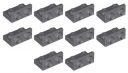 LEGO Zlomená dlaždica 1x2 1x2 C.Sivá Tmavomodrošedá 10 dielikov 6000606 99780
