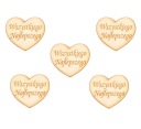 Drevené SRDCE s nápisom HAPPY BIRTHDAY 3 cm pre anjelika, 5 kusov