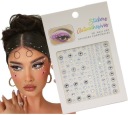 NÁLEPKY KRIŠTÁĽOV TVÁR ZIRKONIOVÉ DIAMANTY 3D OČI MAKE-UP NECHTY