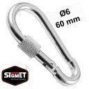KARABÍNA S ZABEZPEČENÍM PRE HÁČKY M6