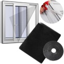 Okenná sieťka proti hmyzu STRONG SOLID BLACK 130x150 cm + suchý zips