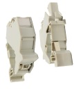 Adaptér keystone na DIN lištu IP20 puzdro pre x1 modul keystone DN-93617