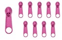Kovový posuvník pre 5 mm špirálovú pásku, FUCHSIA ružová, 10 ks.
