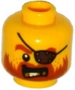 Lego New Head Head Yellow pirátska červená čelenka na bradu 3626cpb1304