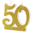 Narodeninová sviečka ČÍSLO 50 na NARODENINOVÚ tortu
