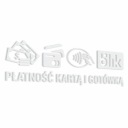 Nálepka - Platba kartou a v hotovosti 6x20