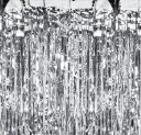 Dekoračný záves, párty záves, strieborný záves, záves 100 x 200 cm