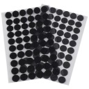 Samolepiace krúžky na suchý zips 15mm 60 párov ČIERNA