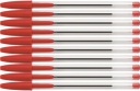 ČERVENÝ GUĽOVÝ BOD 1,0 MM BIC CRISTAL MEDIUM tradičný x 10