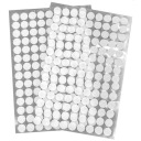 Samolepiace krúžky na suchý zips 10mm 126 párov BIELY