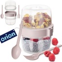 LUNCHBOX nádoba na jogurtový müsli ovocný šalát + príbor 370 ml