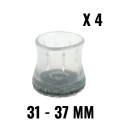 4x krytky nôh stolovej stoličky Ø31-37mm