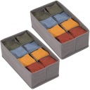 2x organizér spodnej bielizne na ponožky 32*16cm do šatníkovej zásuvky 2*4 priehradky