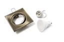 SET HALOGÉNOVÉ SVETLÁ, MOSADZ + LED 8W + GU10