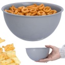 KUCHYŇSKÁ PLASTOVÁ MISKA 0,75L ŠEDÁ NA OBJÍDKY ČIPY 15 CM