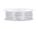 STRIEBORNÁ SATÉNOVÁ STUHA 3mm/50m