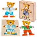 SMILY PLAY Drevené puzzle Montessori kocky