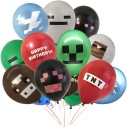Minecraft balóniky TNT pixels narodeninová sada 10 ks