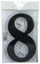 Číslo 8, čierna, 19 cm, plast
