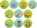 Motivačné nálepky statočný pacient BIG STRONG 5 cm UNISEX 100 ks.