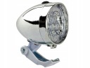 STRIEBORNÁ LED RETRO BICYKLE LAMPA + BATÉRIE