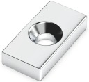 NEODYMOVÝ TAŠŤOVÝ MAGNET S OTVOROM NA SKRUTKU 20x10x3mm OTVOR 4mm