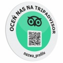 QR nálepka na Tripadvisore 15x15