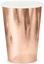 Rose Gold papierové poháre Rose Gold Birthday Party 220 ml 6ks.